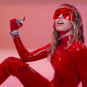 Miley Cyrus Costume - Red Latex Jumpsuit Mother's Daughter Music Video Miley Cyrus Cosplay
