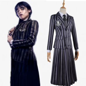 Wednesday The Addams Family Uniform Cosplay Costume