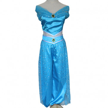 Disney Jasmine Dress Cosplay Outfit For Children and Adults Halloween Costume
