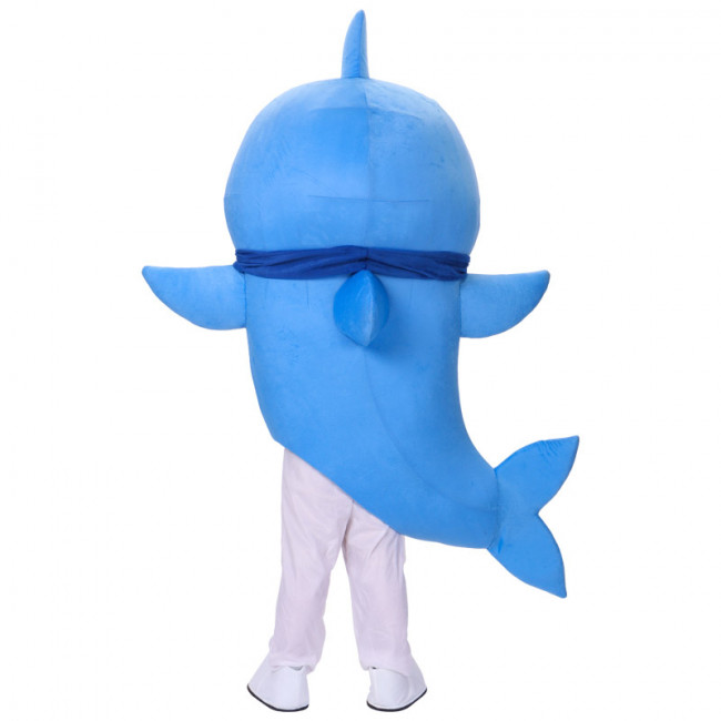 PAPA 'BABY Shark Blu mascotte costume party compleanno evento di carattere Halloween 