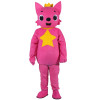 Gigante Rosa Fong Volpe Mascotte Costume
