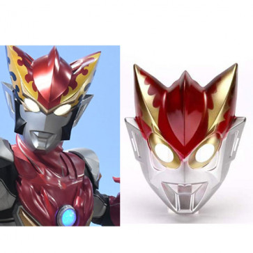 Kids Ultraman Rosso Mask - Ultraman Rosso Cosplay Costume Mask With Light Effect