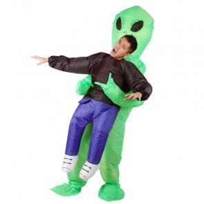 Green Alien Abducting Inflatable Costume
