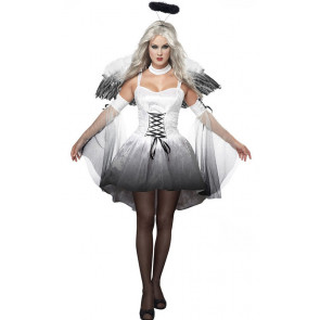 Womens Angel Complete Cosplay Costume White
