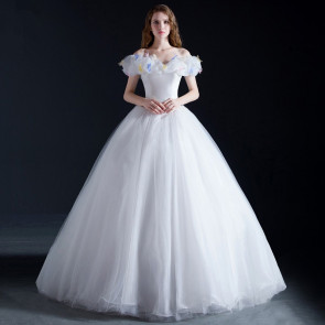 Cinderella White Dress Cosplay Costume