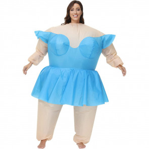Blue Dress Ballet Dancer Inflatable Costume