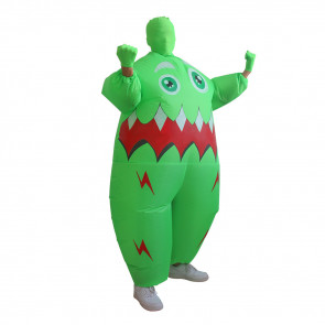 Green One Eye Fat Monster Inflatable Costume