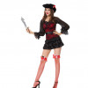 Halloween Masquerade Ball Kvinder Pirate Red Lace Dress kostume