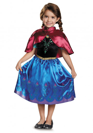 Frozen Anna Costume - Girls Anna Classic Dress and Cape Cosplay