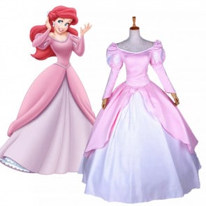 Ariel Pink Dress Costume Cosplay