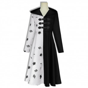 Cruella De Vil Black White Dress Costume