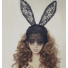 Halloween Gothic Lace Extra Long Bunny Ears Opaski Kostium