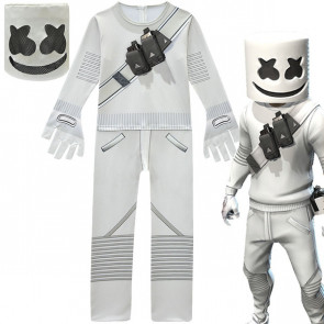 Complete Marshmello Suit With Mask Costume