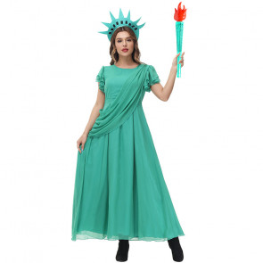 America Free Goddess Statue Cosplay Costume