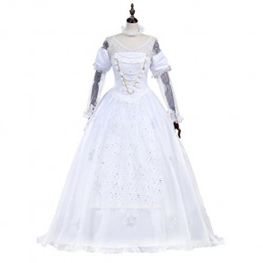 Alice in Wonderland White Queen Cosplay Costume Dress