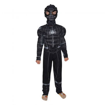 Boy’s Black Deluxe Spider-Man Costume - Boys SpiderMan 3 Deluxe Black Spiderman Suit Cosplay