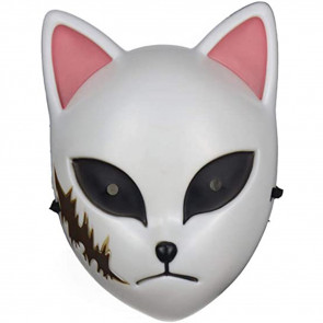 Demon Slayer Sabito Cat Mask Cosplay Costume