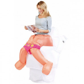 Inflatable Toilet Sitting Costume