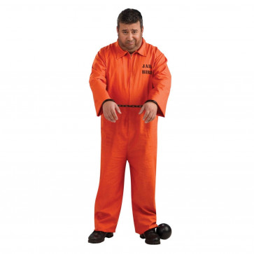 Prisoner Costume - Men Orange Jail Bird Prisoner Cosplay