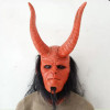 Máscara Hellboy Com Máscara De Peruca Dos Chifres