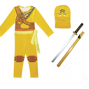 Boys Yellow Ninja Ninjago Costume
