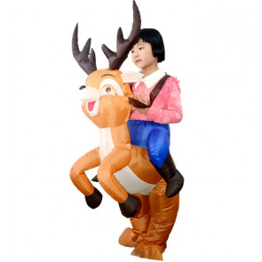 Kids Inflatable Reindeer Riding Costume