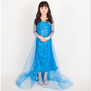 Girls Elsa Classic Blue Dress