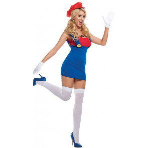 Super Mario Luigi Mario Beauty Cosplay Costume Dress For Adults Halloween Costume