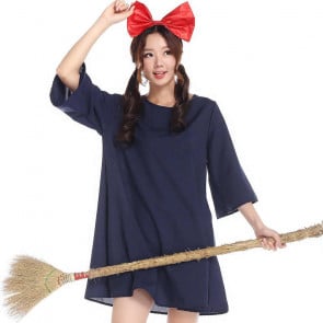 Kiki's Delivery Service Dress and Head Wear Set Cosplay Costume