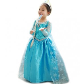 Girls Frozen Elsa Dress Costume