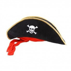 Halloween Prop Pirate Hat Red Costume