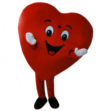 Giant Red Heart Mascot Costume
