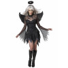 Frauen Engel Komplettes Cosplay -Kostüm Schwarz