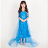Mädchen Elsa Klassisches Blaues Kleid