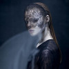 Halloween Schwarze Gesichtsmaske Spitze Mysteriöses Gotisches Stirnband-Kostüm