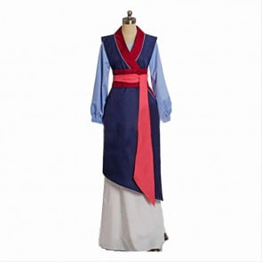 Blue Mulan Cosplay Costume Dress