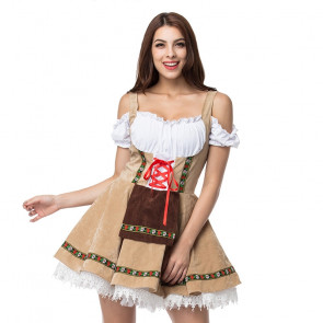 Bavarian Oktoberfest Beer Girl Costume Dress