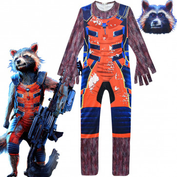 Guardians of The Galaxy Rocket Raccoon Costume For Boys