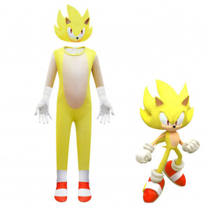 Super Sonic The Hedgehog Lycra Cosplay Costume