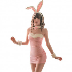 Sexy Bunny Pink Cosplay Costume