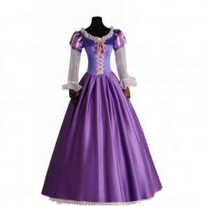 Disney Rapunzel Cosplay Costume Dress For Adults Halloween Costume