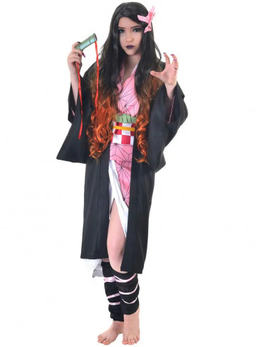 Demon Slayer Nezuko Kamado Wig - Nezuko Kamado Cosplay Costume Wig