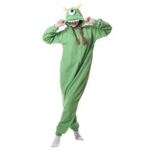 Monsters Inc Mike Wazowski Costume - Onesie Jumpsuit Mike Wazowski Cosplay