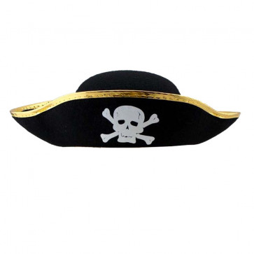 Halloween Prop Pirate Hat Gold Costume