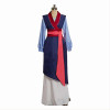 Vestido De Vestuario De Cosplay Azul Mulan