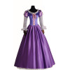 Vestido De Vestuario De Cosplay De Disney Rapunzel Para Adultos Disfraz De Halloween