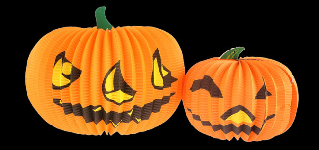 Details about   4m Halloween Paper Bright Pumpkin 20 LED Lantern Light Party Hanging 